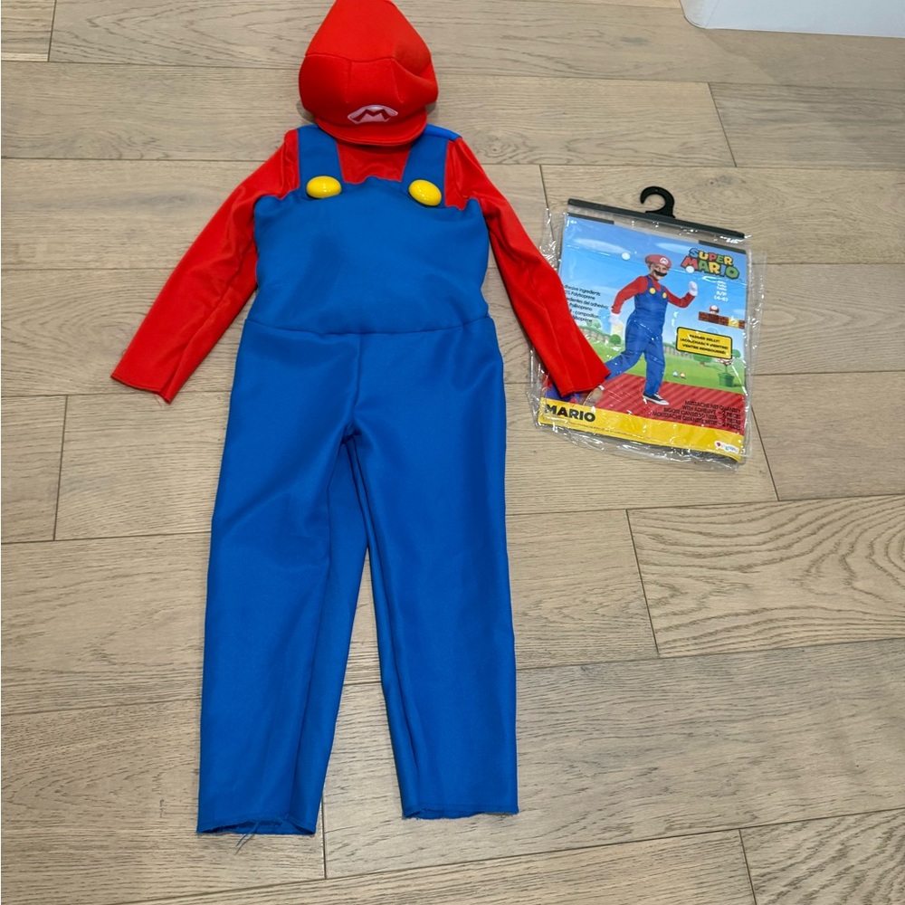 Kids Red and Blue Plumber Costume
